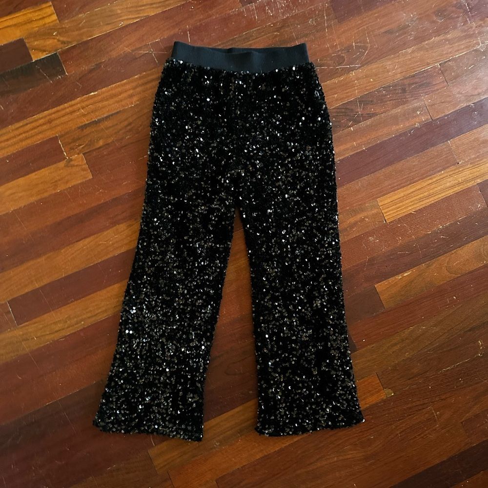 Habitual Black Sequin Kids Formal Bottoms (Size 10)